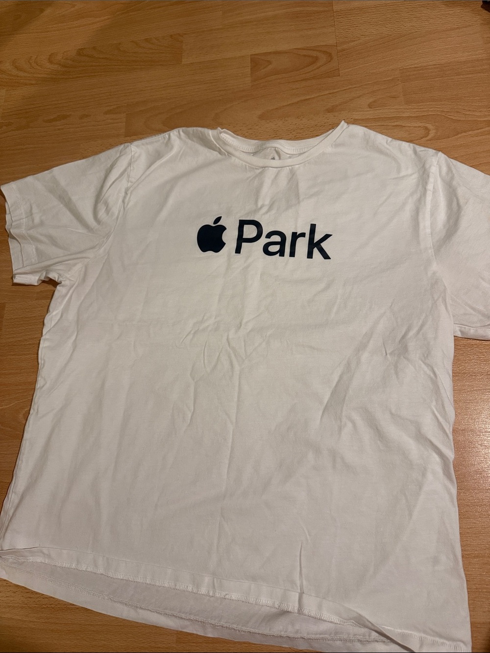 Apple White T-Shirt with Black Park Logo